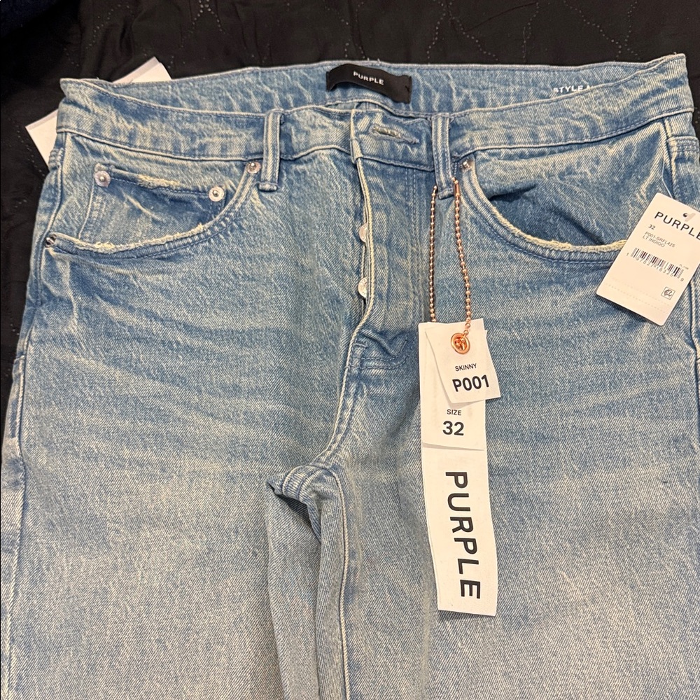 Purple Light Wash Jeans